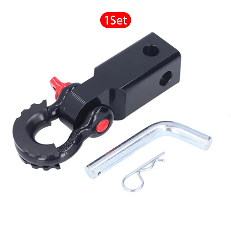2" shackle receiver recovery shackle block set black