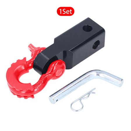 2" shackle receiver recovery shackle block set red
